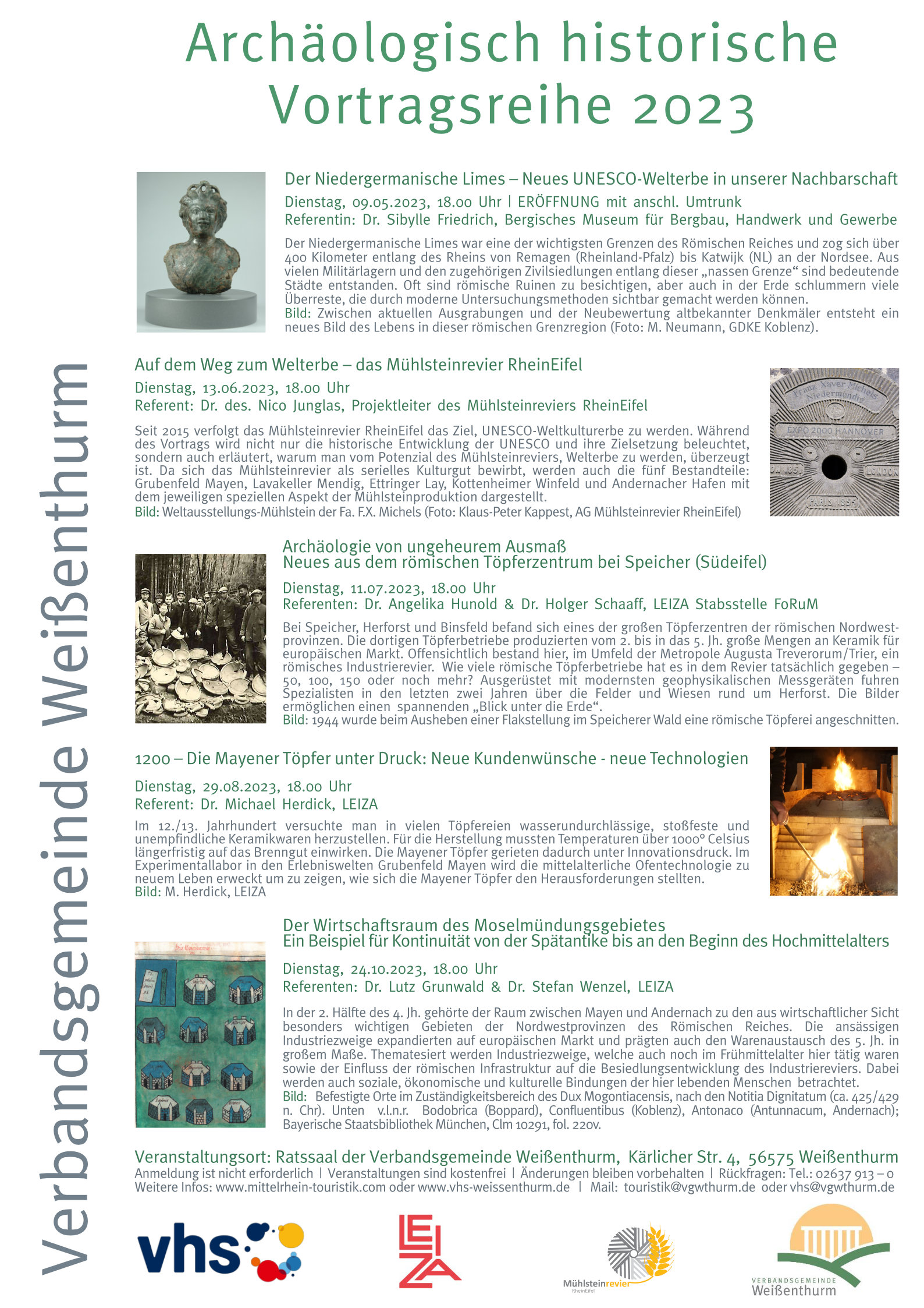 Archäologisch-historische Vortragsreihe in der Verbandsgemeinde Weißenthurm