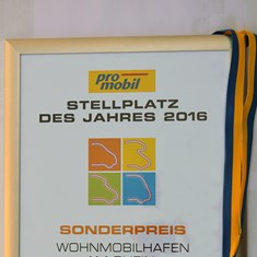 Wohnmobilhaven Urmitz - Stellpaltz des Jahres 2016 - Eine Auszeichnung der pro mobil 